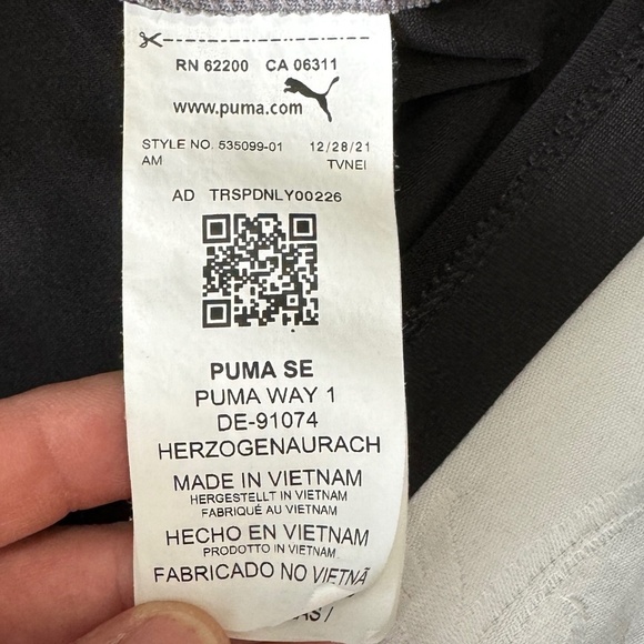 Puma Kid's Gray/Black 1/4 Zip Long Sleeve Performance Pullover Size Large Active - Picture 7 of 15